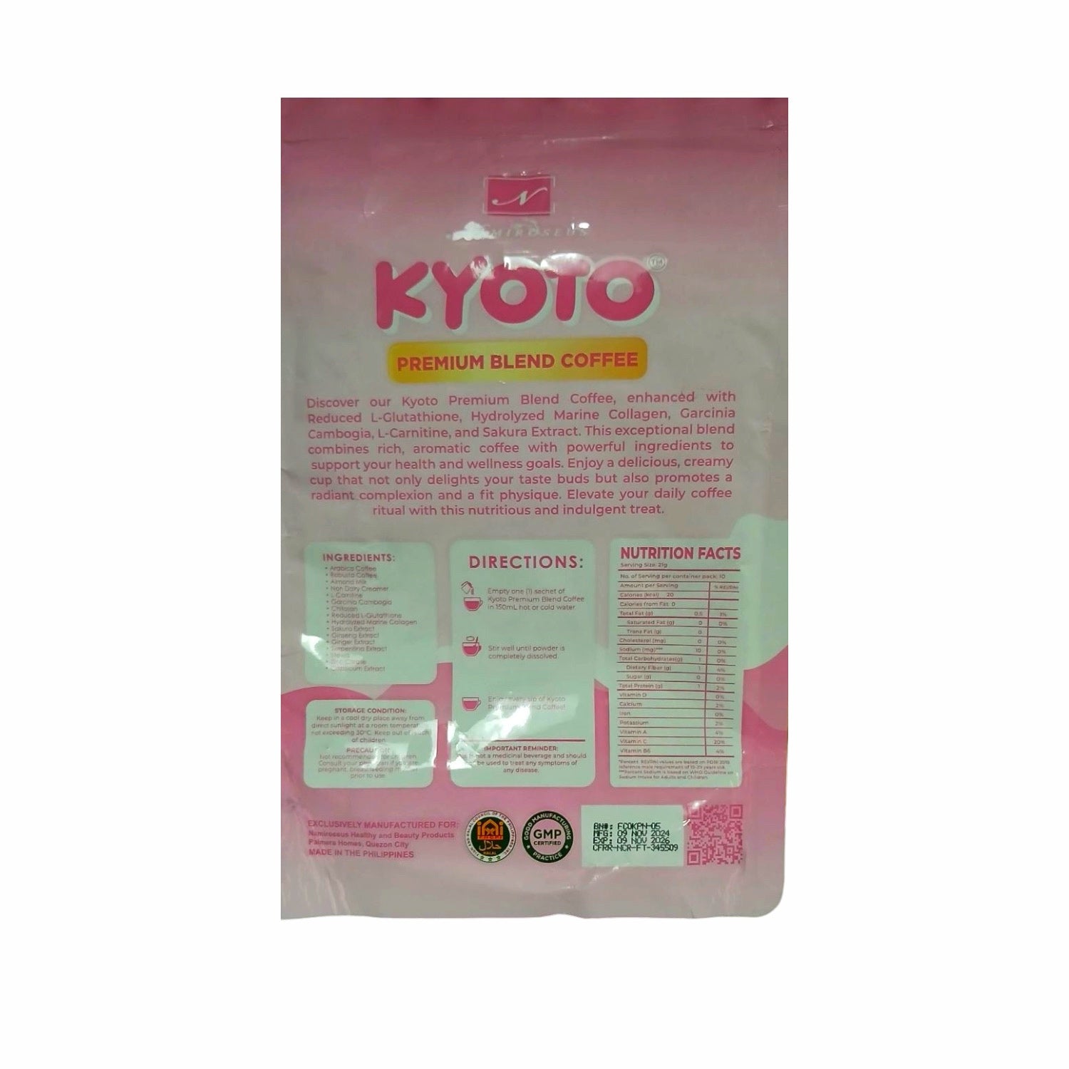 Namiroseus KYOTO Premium Blend Coffee, 21g x 10 Sachets