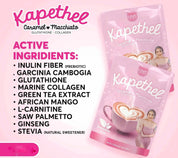 Ethel Booba Kapethel Coffee Drink Mix with Herbs & Collagen - Caramel Macchiato Flavor | 10 Sachets x 18g (180g)