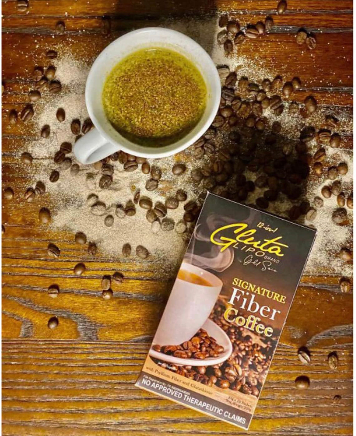 50 Sachets GlutaLipo Gold Series Signature Fiber Coffee NO BOX