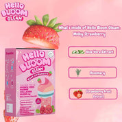 Hello BLOOM GLEAM Milky Strawberry Collagen Drink (10 Sachets)