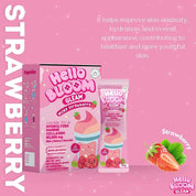 Hello BLOOM GLEAM Milky Strawberry Collagen Drink (10 Sachets)