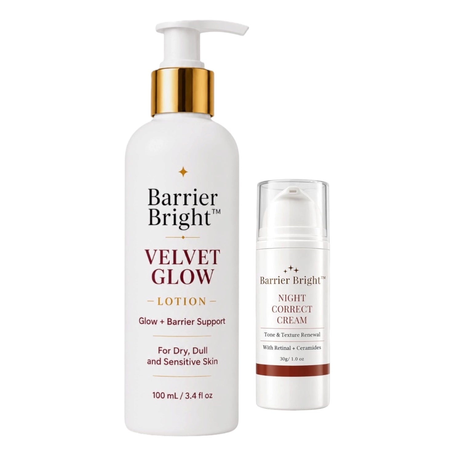 Barrier Bright Retinal Brightening Duo -     Velvet Glow Lotion + Night Correct Cream