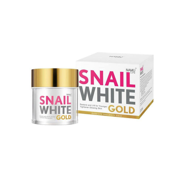 Namu Life Snail White Gold Anti-Aging Bundle: Whipp Soap, Double Boosting Serum, Gold Facial Cream