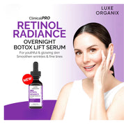 Luxe Organix Clinical Pro Retinol Radiance Overnight Botox Lift Serum, 30ml