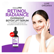 Luxe Organix Clinical Pro Retinol Radiance Overnight Botox Lift Serum, 30ml