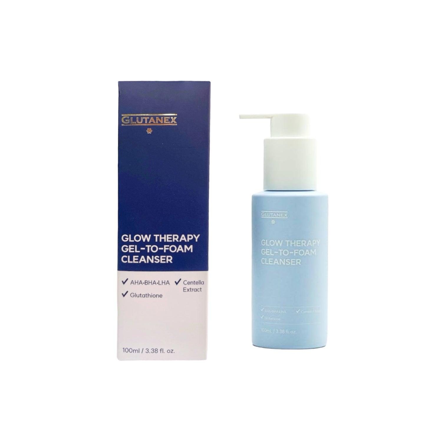 Glutanex Glow Therapy Gel-to-Foam Cleanser, 100ml