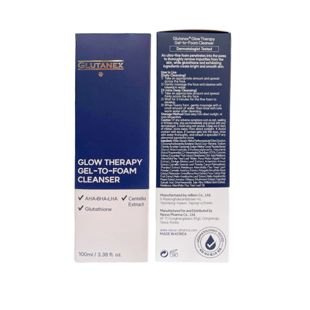 Glutanex Glow Therapy Gel-to-Foam Cleanser, 100ml