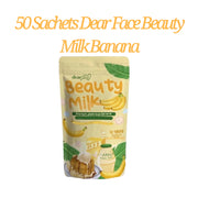 Dear Face Beauty Milk Premium Japanese Banana Drink with Probiotics, 10 Sachets X 18g 50,000mg