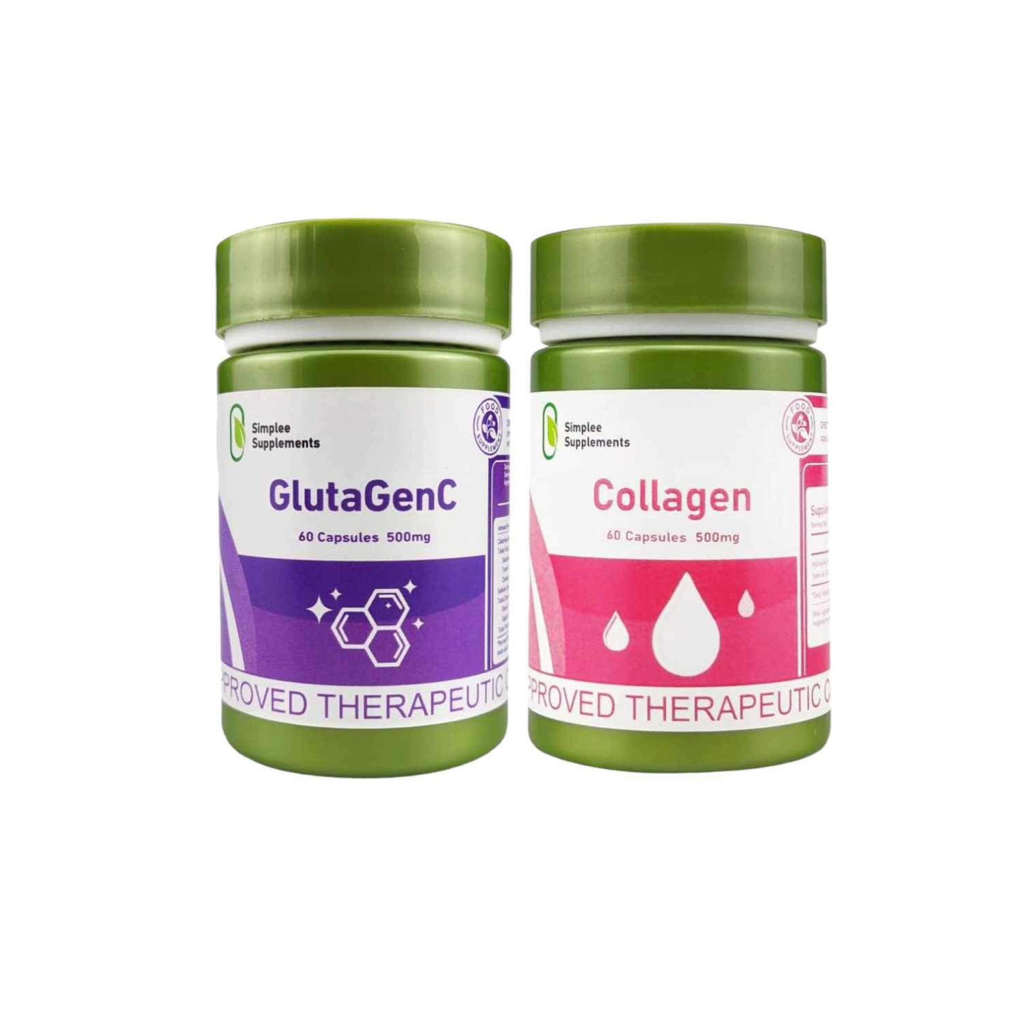 GlutaGenC Glutathione & Collagen Duo by Simplee Supplements D Nelson Enterprises GlutaGenC Glutathione & Collagen Duo by Simplee Supplements D Nelson Enterprises