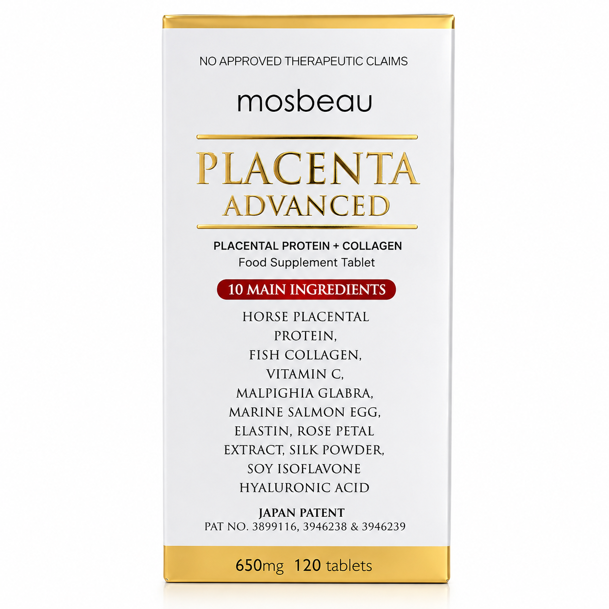 Mosbeau Collagen Beauty Supplement with Vitamin C & Hyaluronic Acid – 120 Tablets