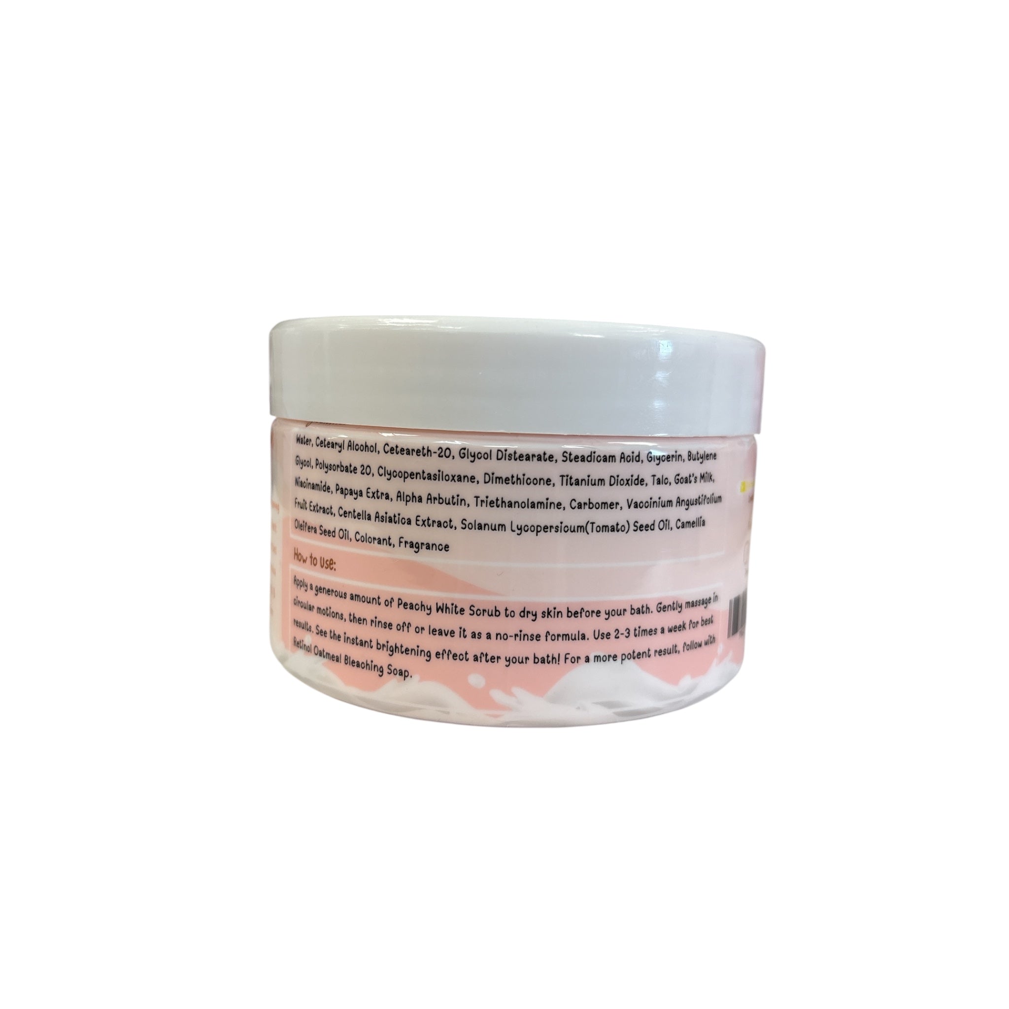 Pretty Jin Peachy White Scrub 250ml - Goat's Milk & Niacinamide Infusion