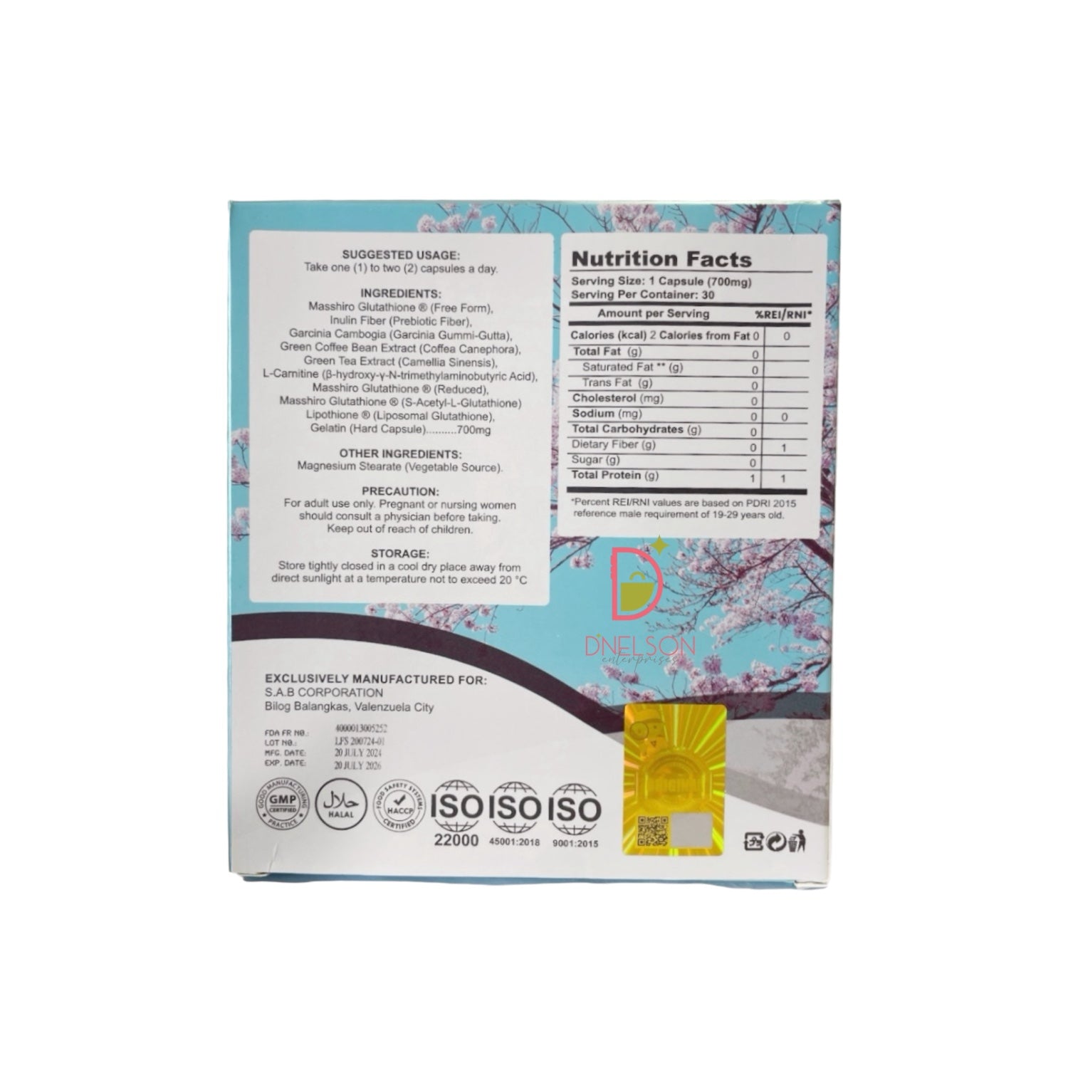 LIPOTHIONE+ Glutathione, Inulin Fiber + Garcinia Cambogia by Ishin Bea D Nelson Enterprises LIPOTHIONE+ Glutathione, Inulin Fiber + Garcinia Cambogia by Ishin Bea D Nelson Enterprises