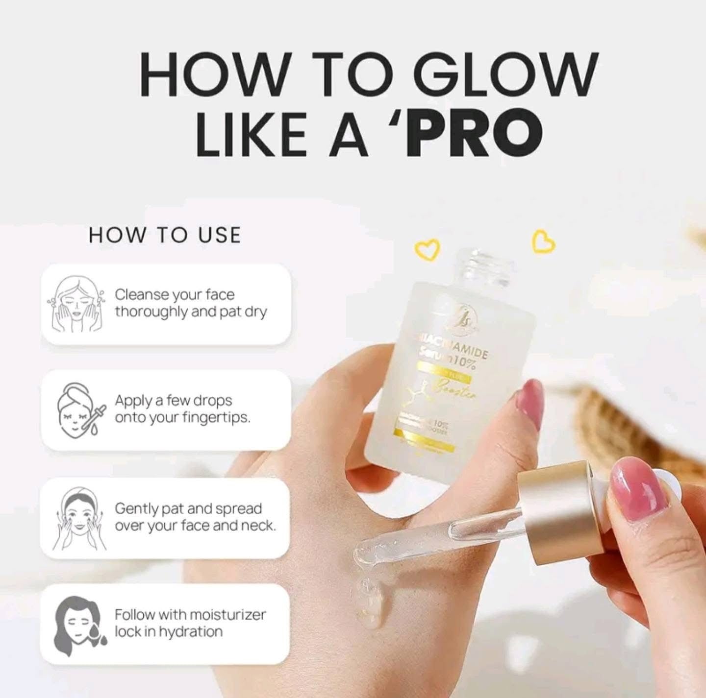 Glow Skin Thailand Niacinamide Serum 10% with Licorice Extract - 30 ml | Potent Vitamin & Mineral Formula for Enhanced Skin Texture and Hydration