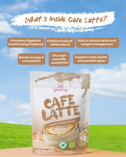 Cris Cosmetics Glowming Café Latte Coffee Powder Drink Mix - Glutathione & Collagen Blend (20g)