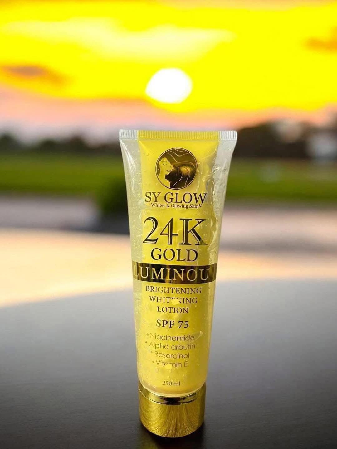 SY GLOW 24K Luminous Brightening Whitening Lotion SPF 75 (250ml)