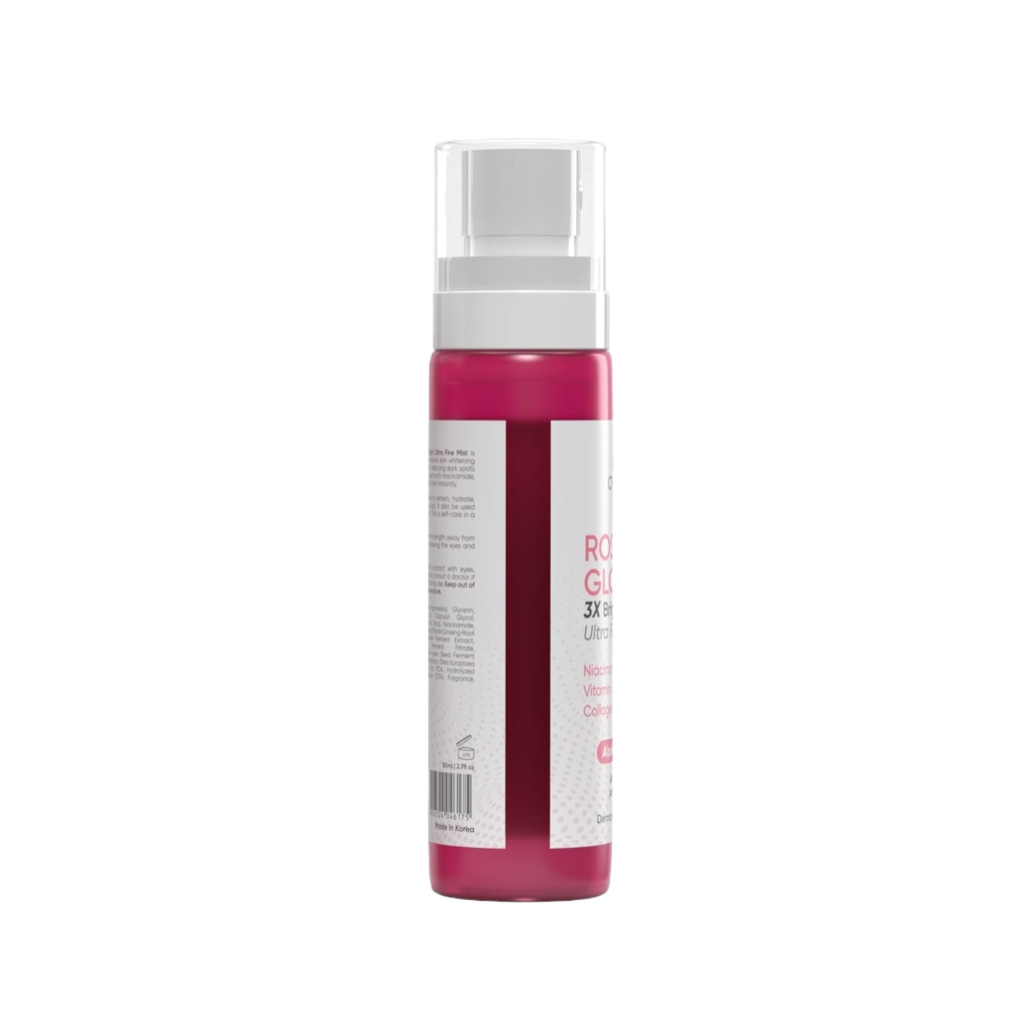 Luxe Organix Rosy Glow 3x Bright Ultra Fine Mist - Hydrating Facial Mist with Niacinamide, Collagen & Vitamin C - 80ml -