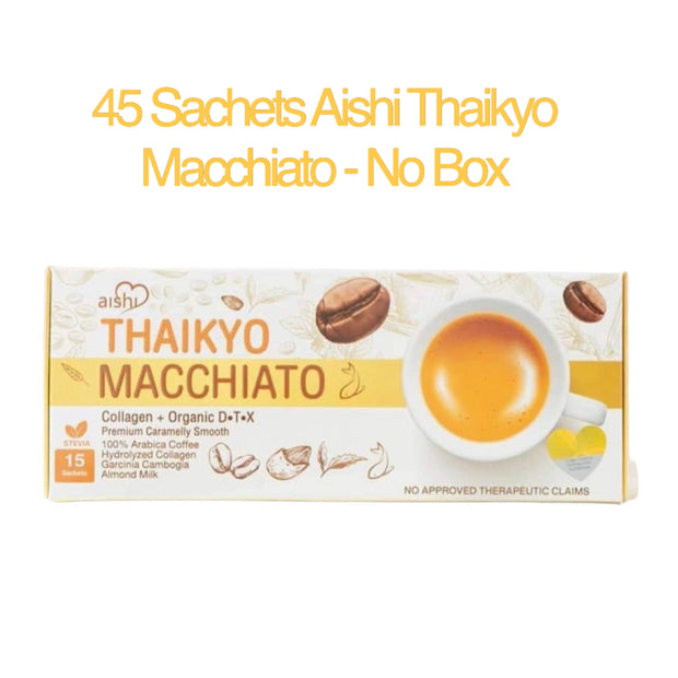 45 Sachets Aishi THAIKYO MACCHIATO Collagen Organin DTX Coffee NO BOX
