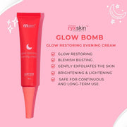 BIG SIZE RYX Skin Glow Bomb  –  Toner, Day Cream SPF 30 & Night Cream | Infused with Niacinamide, Vitamin C, Vitamin E & Centella Asiatica