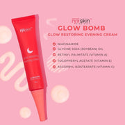 BIG SIZE RYX Skin Glow Bomb  –  Toner, Day Cream SPF 30 & Night Cream | Infused with Niacinamide, Vitamin C, Vitamin E & Centella Asiatica
