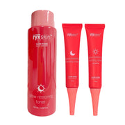 BIG SIZE RYX Skin Glow Bomb  –  Toner, Day Cream SPF 30 & Night Cream | Infused with Niacinamide, Vitamin C, Vitamin E & Centella Asiatica