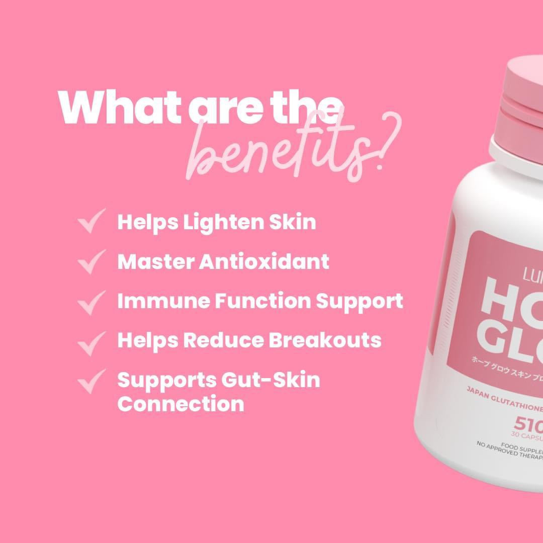 Luna Aura HOPE GLOW Skin Pro Glutathione & Probiotic D Nelson Enterprises Luna Aura HOPE GLOW Skin Pro Glutathione & Probiotic D Nelson Enterprises
