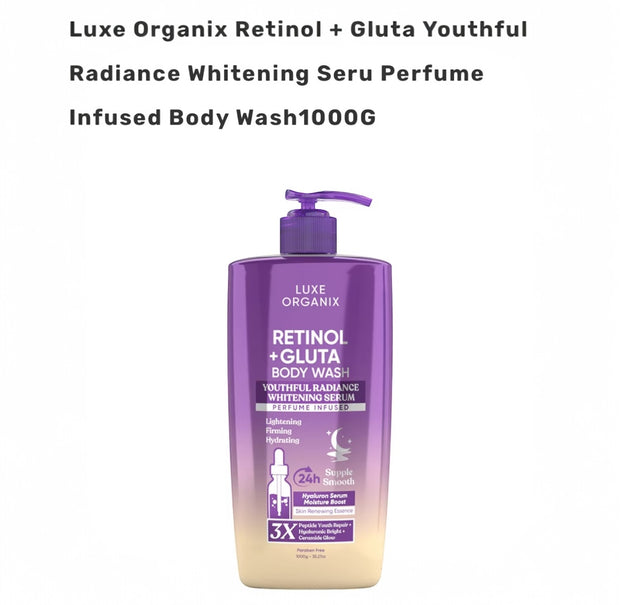 Luxe Organix Retinol + Gluta Youthful Radiance Serum Perfume Infused Body Wash (1000G)