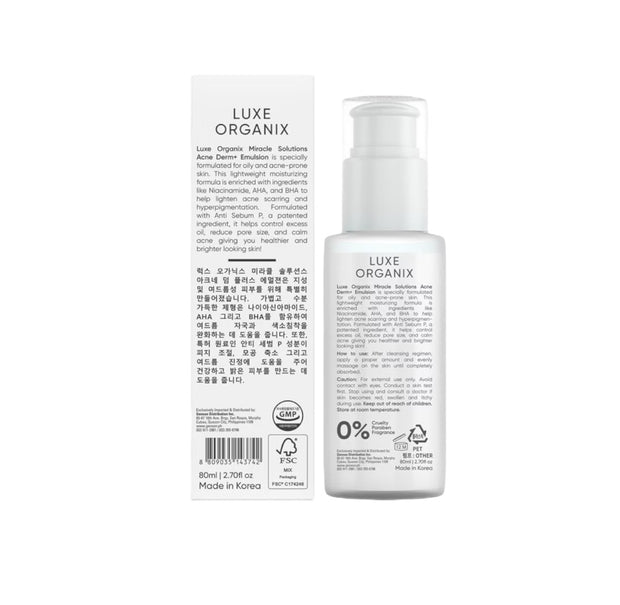 Luxe Organix AHA-BHA Miracle Solutions Emulsion 80ml