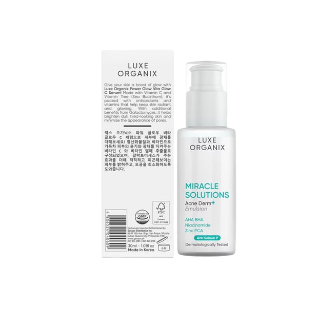 Luxe Organix AHA-BHA Miracle Solutions Emulsion 80ml