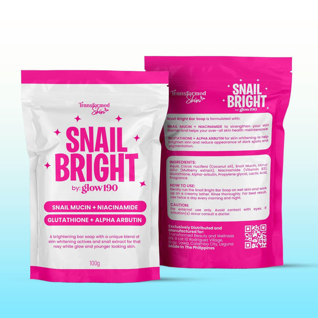 Snail Bright By Glow 190 Snail Mucin + Niacinamide Soap, 100g