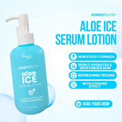 Honestglow Aloe Ice Serum Lotion with SPF & Cooling Effect, 250ml