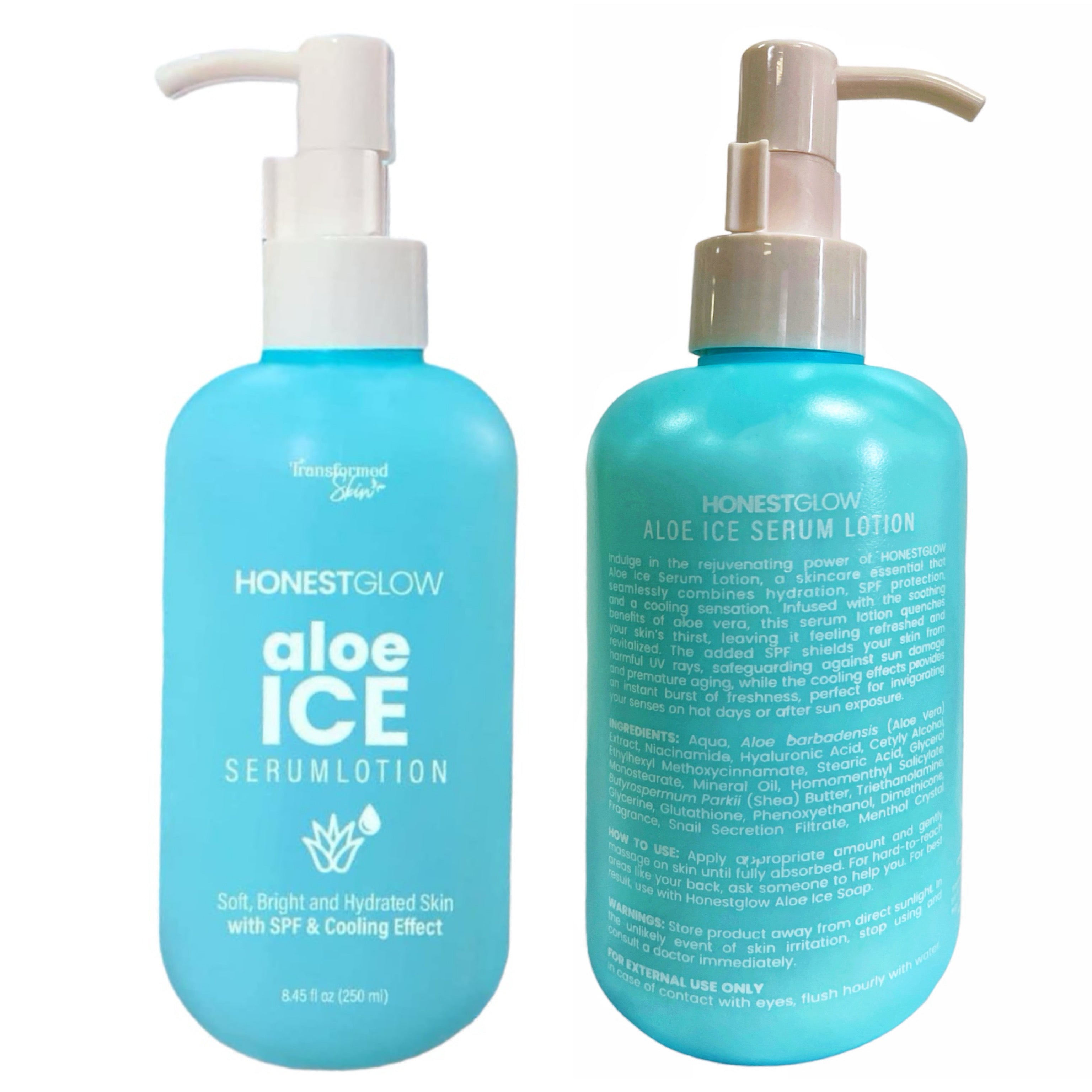 Honestglow Aloe Ice Serum Lotion with SPF & Cooling Effect, 250ml