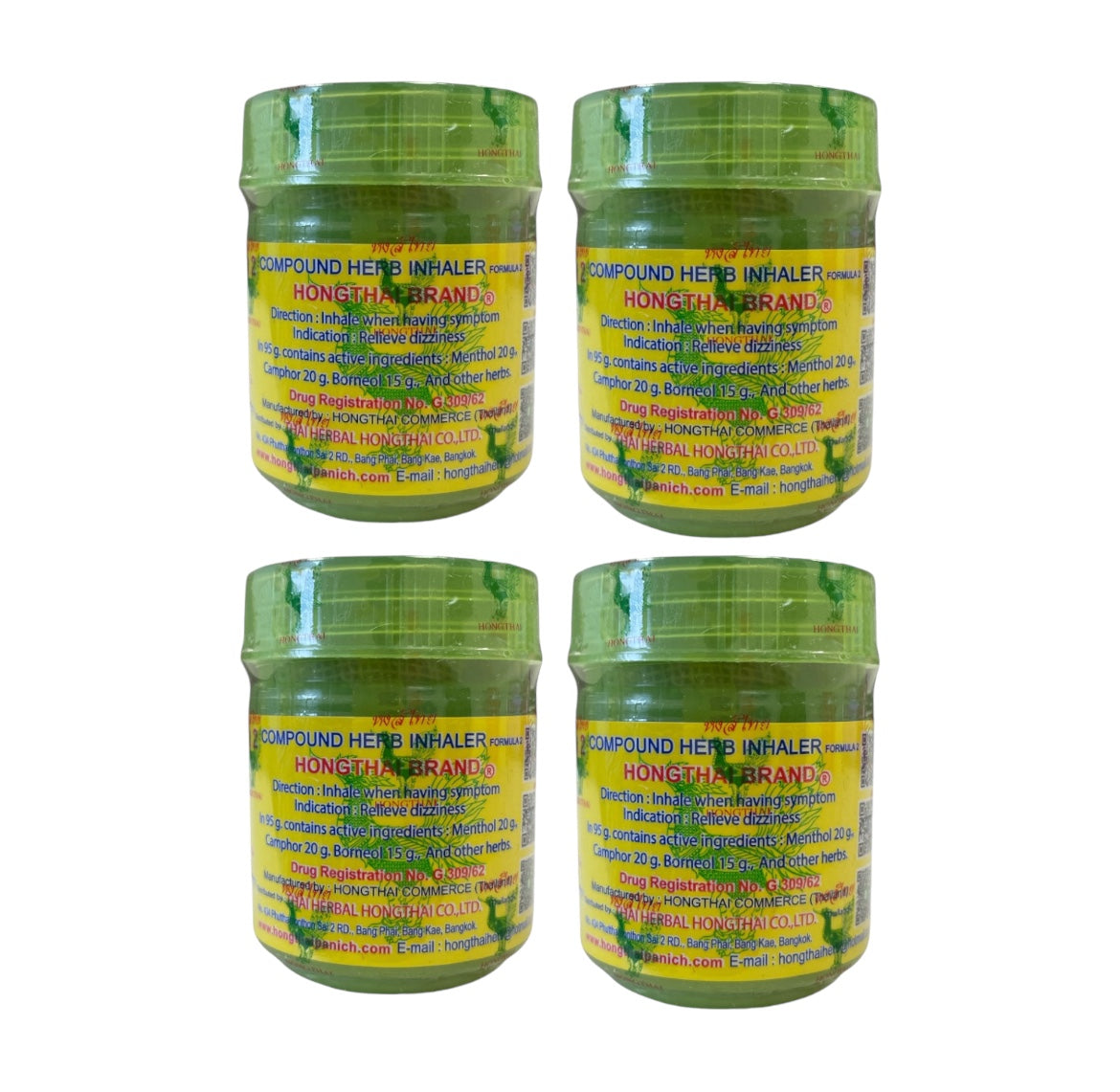 Hong Thai Herbal Inhaler x 4 Jars – D Nelson Enterprises