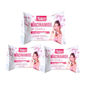 3 Bars BMRS Niacinamide with Glutathione Premium Brightening Soap, 70g each
