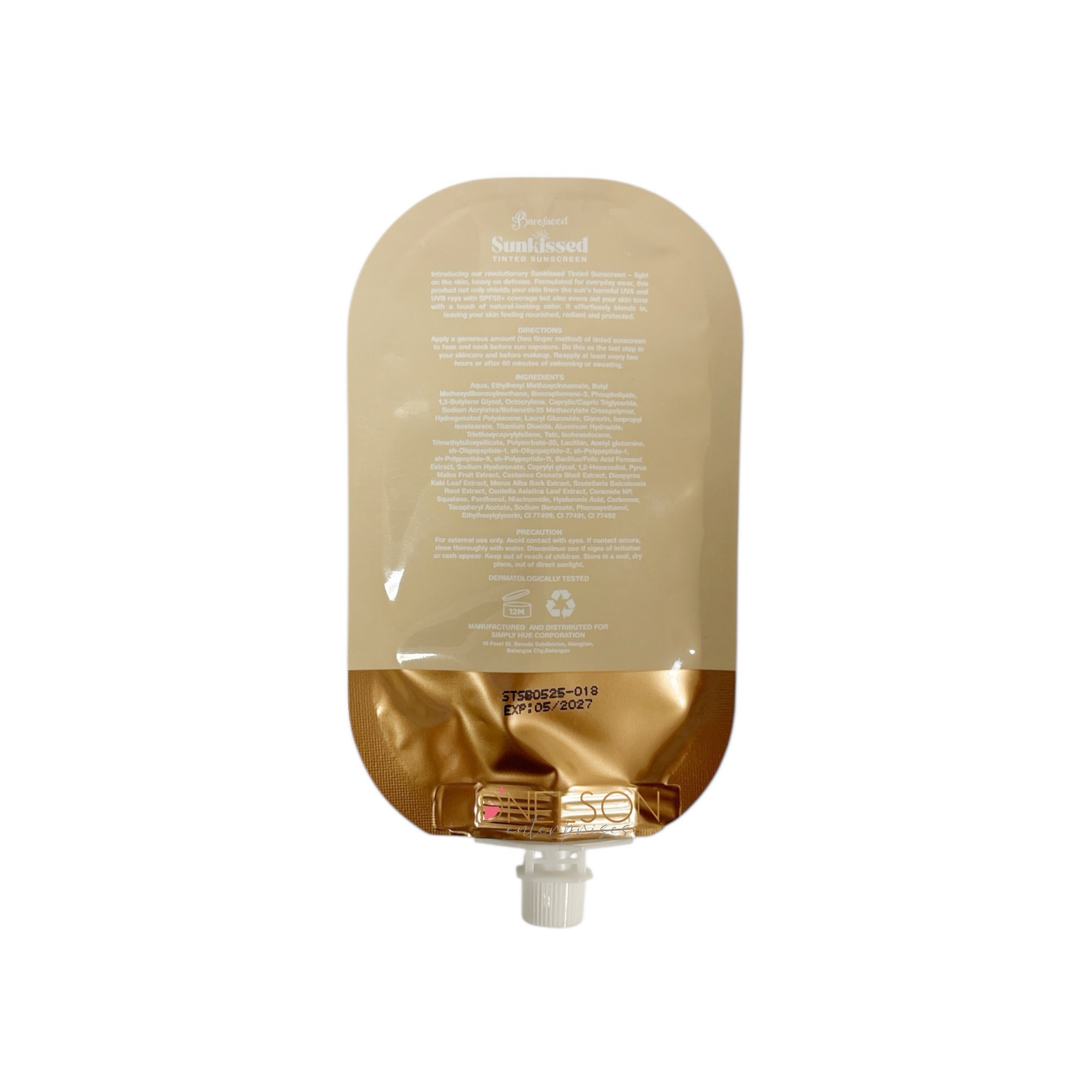 Barefaced Sunkissed Trial Pouch LIGHT Tinted Sunscreen SPF 50 PA++++ - 20g