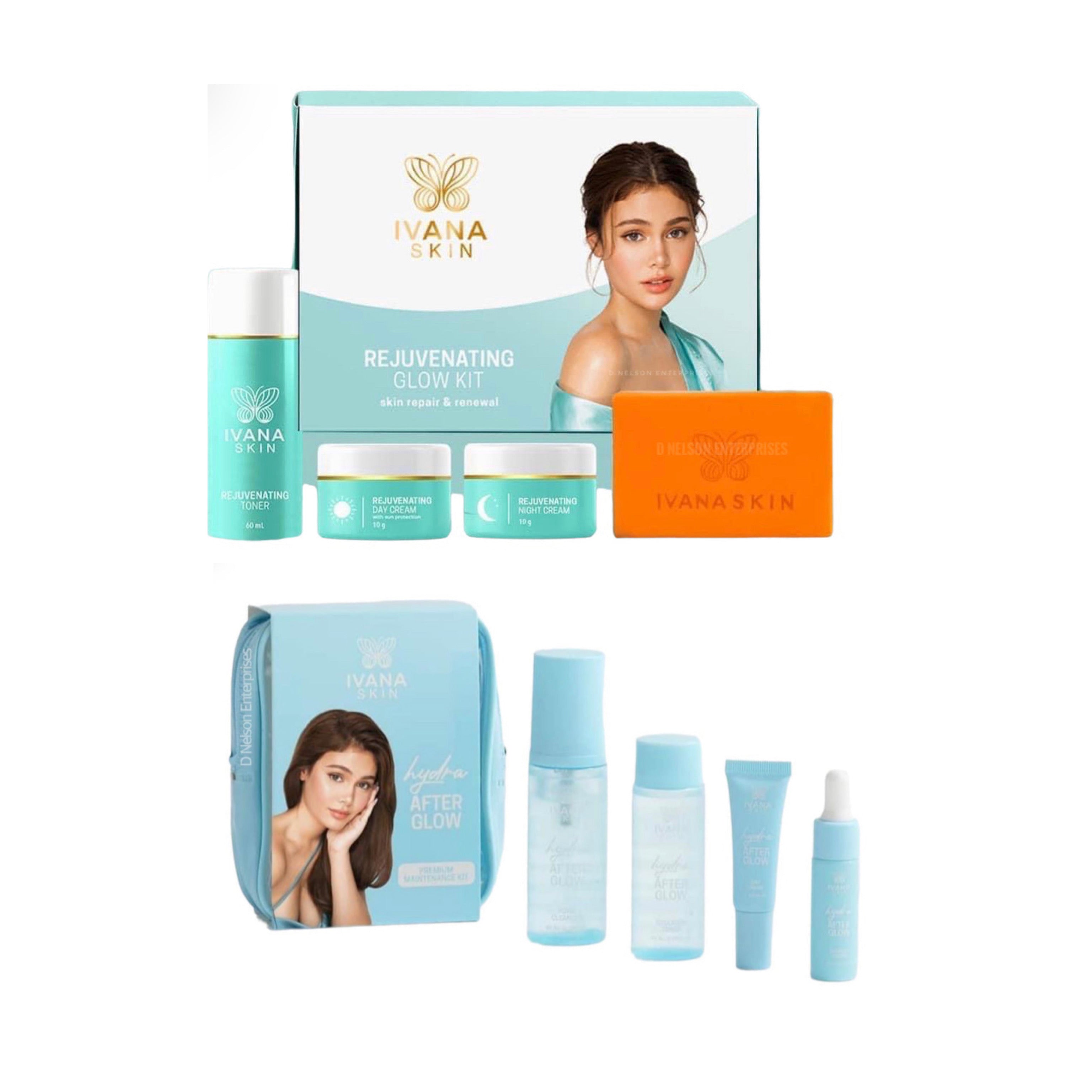 IVANA SKIN Rejuvenating Glow Kit & Hydra After Glow Maintenance Bundle