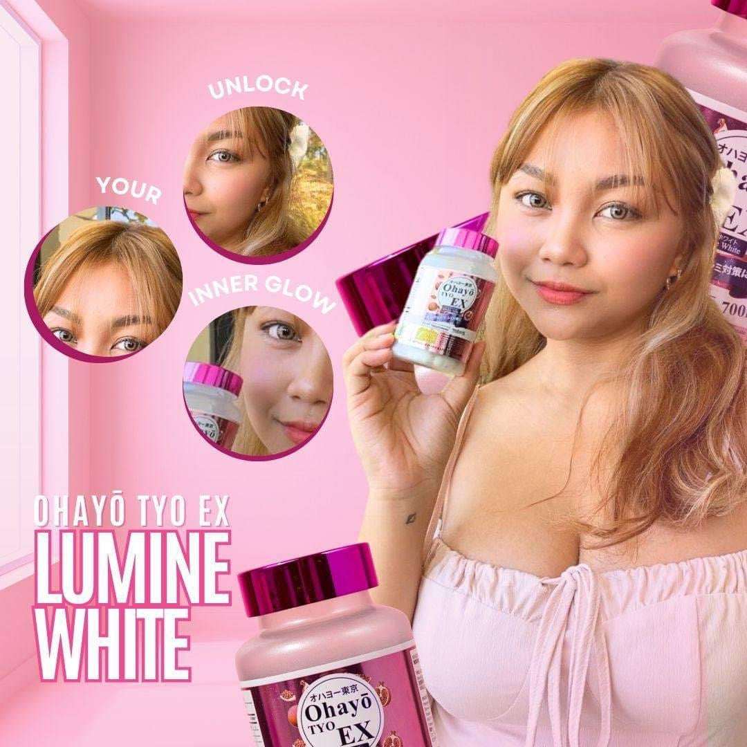 Ohayo TYO EX Lumine White Glutathione 700mg, 60 Capsules D Nelson Enterprises Ohayo TYO EX Lumine White Glutathione 700mg, 60 Capsules D Nelson Enterprises