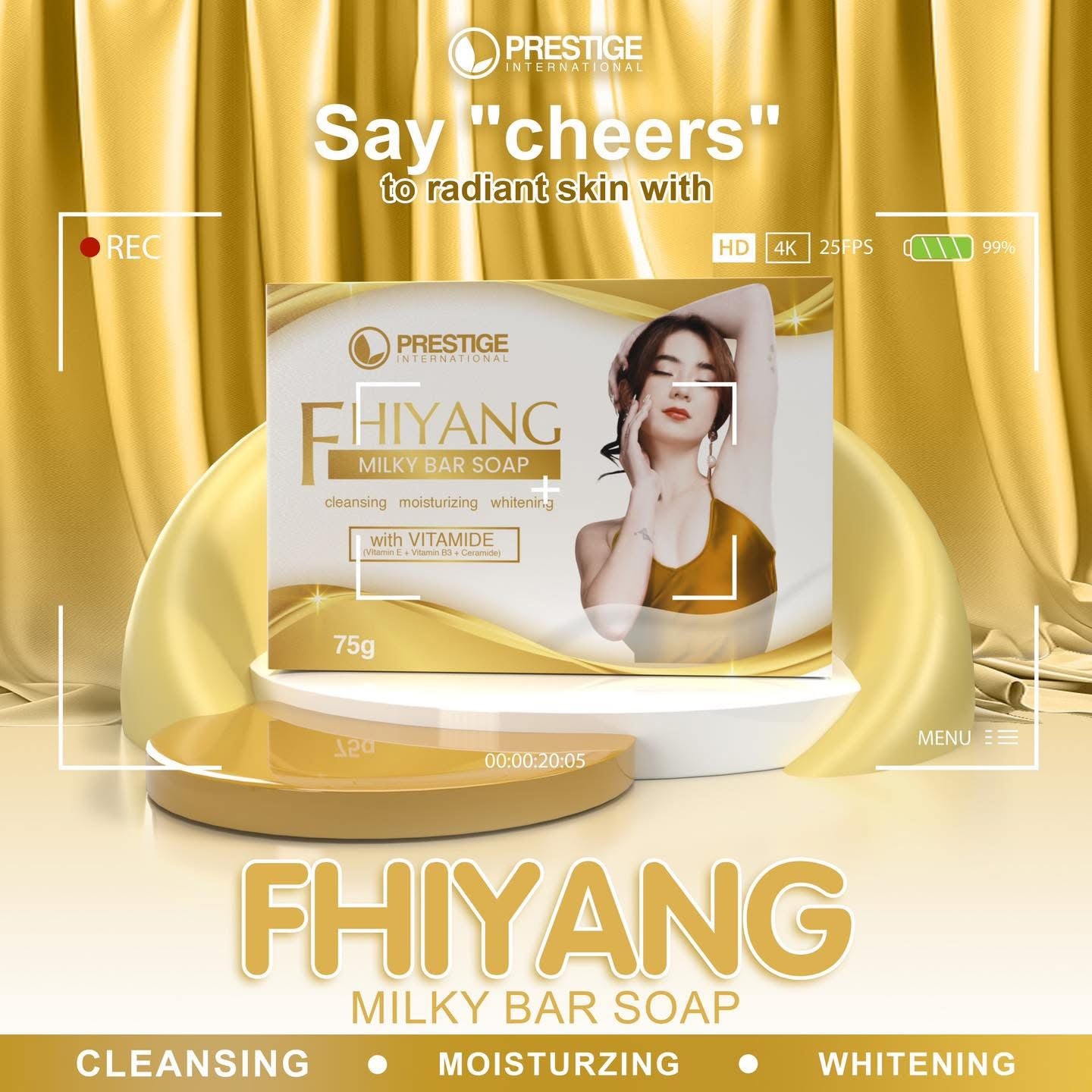 5 Bars Prestige International FHIYANG Milky Bar Soap (75g)