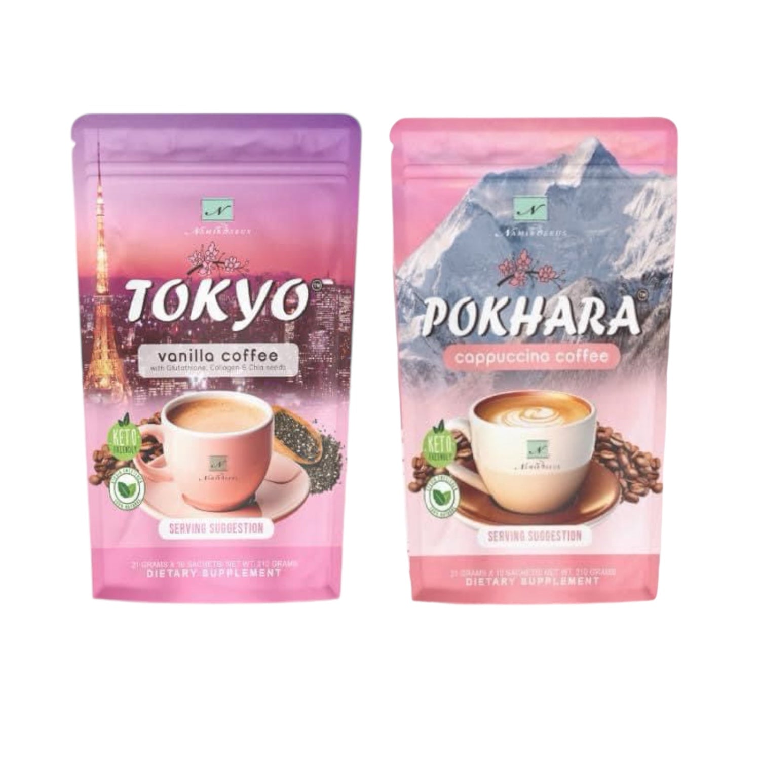 Namiroseus Cofffee Bundle: TOKYO Vanilla, POKHARA Cappuccino & KYOTO Premium Coffee