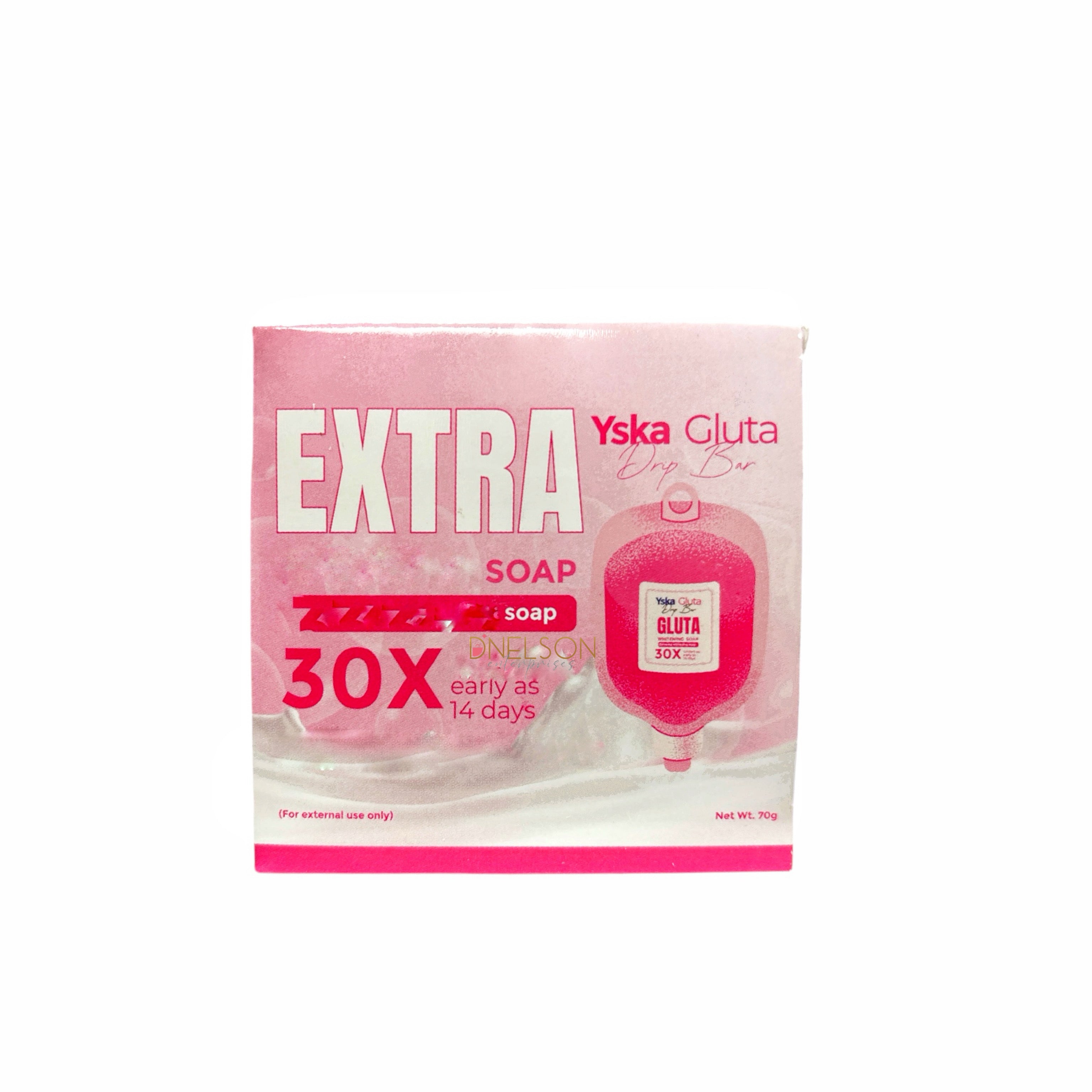 2 Bars Yska Gluta Drip Bar Radiance Soap – Exfoliating & Moisture-Boosting Cleansing Bar with Glutathione, Kojic Acid & Niacinamide – Helps Improve Skin Texture & Clarity – 70g