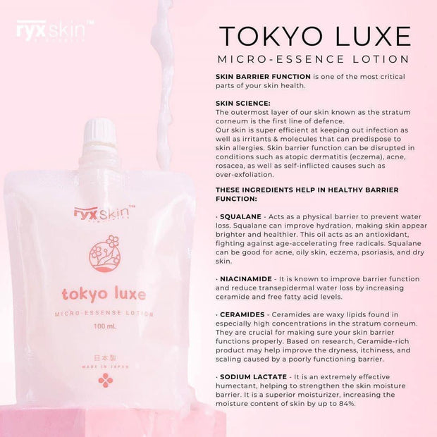 Ryx Skin Tokyo Luxe Micro Essence Lotion & Tokyo Luxe Bath Soap