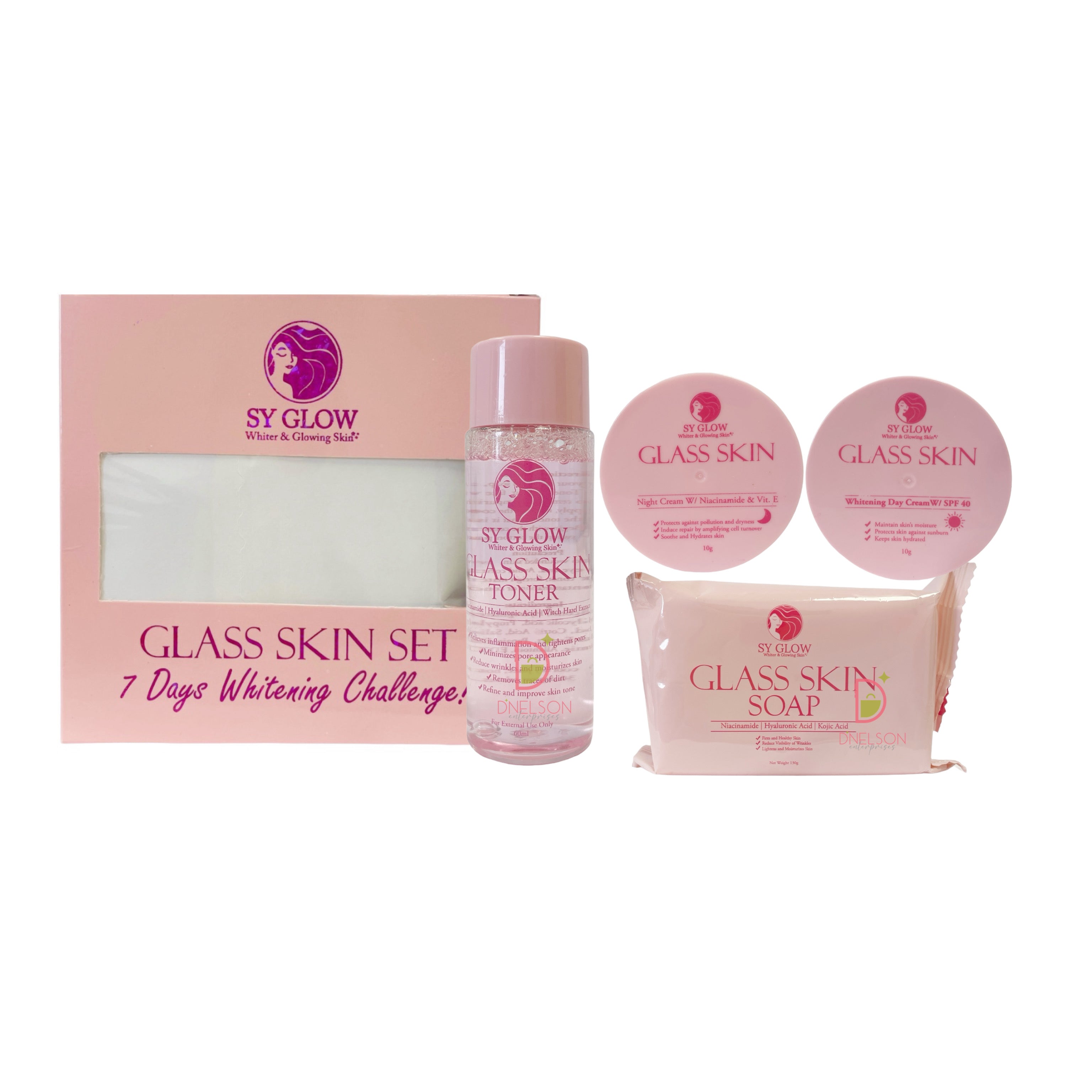 SY GLOW Glass Skin Set & Hyaluronic Serum Maintenance Combo