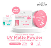 Luxe Organix 24H Zero Sebum Instant Pore Blurring Weightless Matte Powder Spf 50 Pa++++ NATURAL 15G