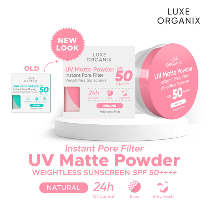 Luxe Organix 24H Zero Sebum Instant Pore Blurring Weightless Matte Powder Spf 50 Pa++++ NATURAL 15G
