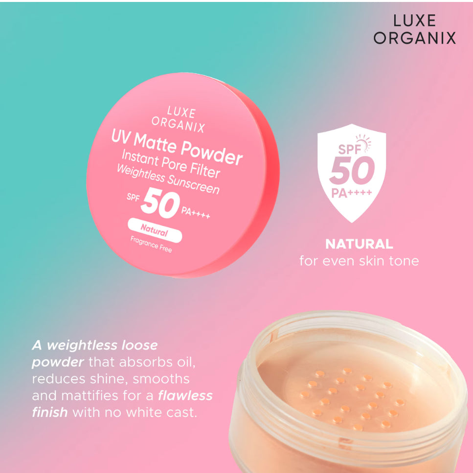 Luxe Organix 24H Zero Sebum Instant Pore Blurring Weightless Matte Powder 