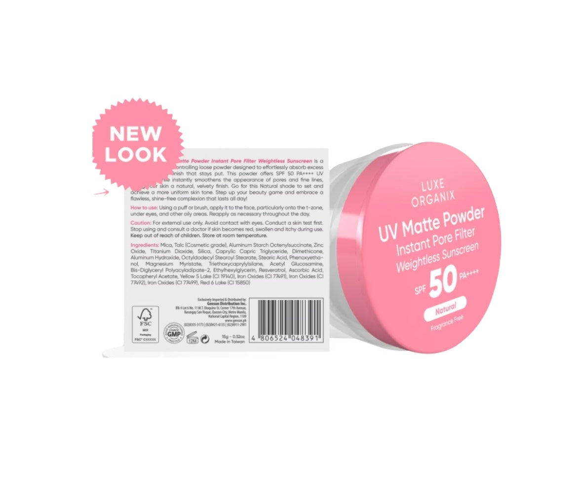 Luxe Organix 24H Zero Sebum Instant Pore Blurring Weightless Matte Powder 