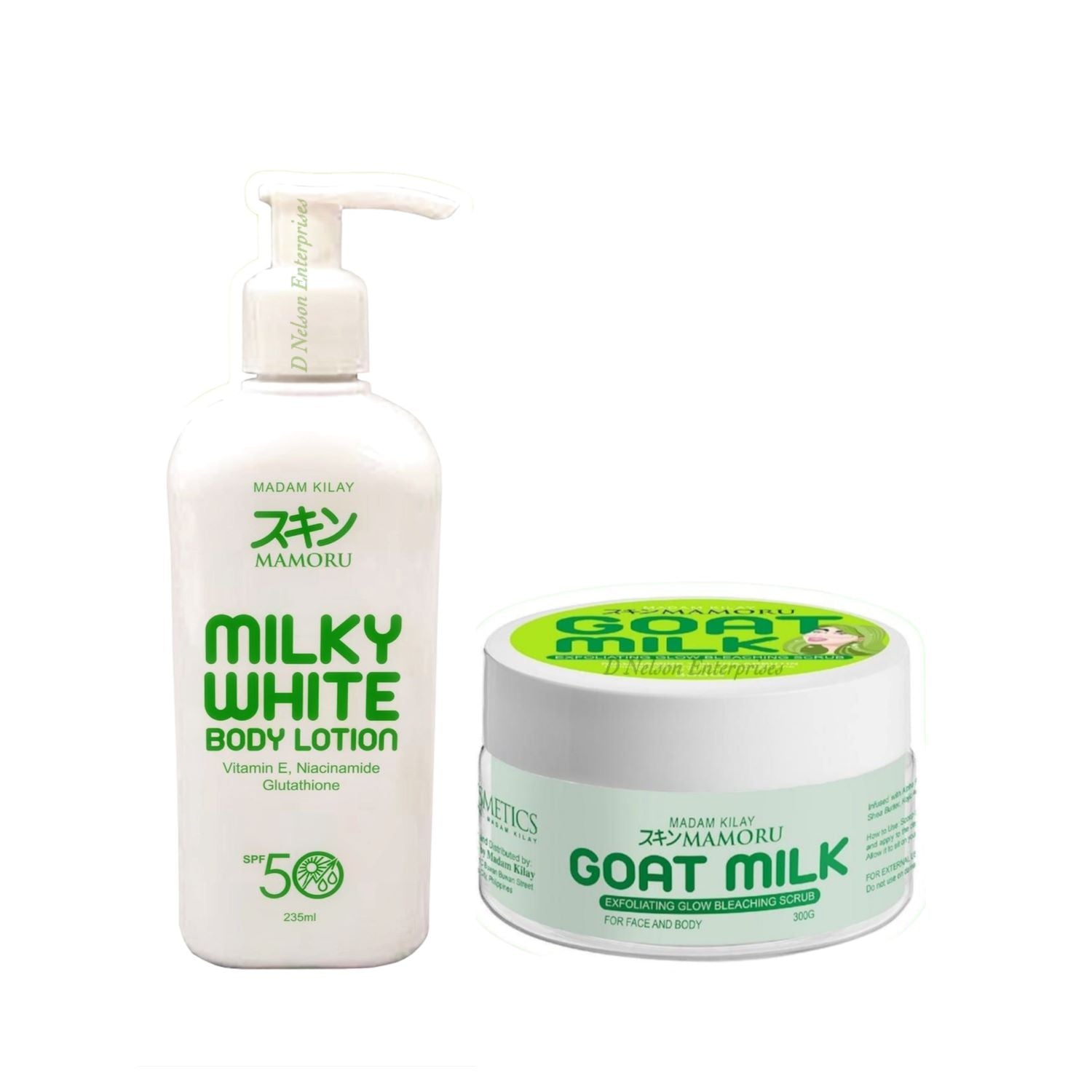 Madam Kilay Mamoru  Goat Milk Scrub and Milky White Lotion