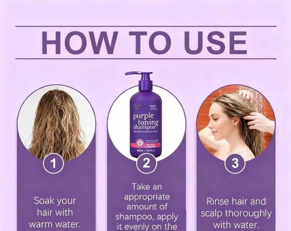 Merry Sun Blonde Enhance+ Purple Toning Shampoo 300ml helps maintain blonde hair vibrancy