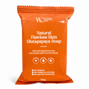 WC Natural Flawless Skin Glutapapaya Soap 100g daily cleansing bar with papaya extract and collagen