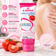 A Bonne Miracle Spa Milk Shower Salt 350g with Milk Protein for soft and supple skin care.