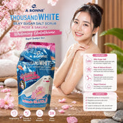 A Bonne Thousand White Silky Sugar Salt Scrub 350g hydrating body exfoliator for soft skin feel